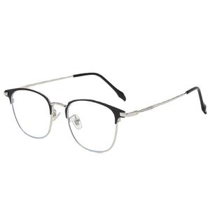 Monturas de gafas ovaladas para mujer, protección contra luz azul, lentes planas de montura completa YC9036 C1 - Product Image 4
