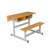 Haute qualité étudiant 3 sièges meubles en bois étudiant bureau et chaise Table banc pour projet d'école indienne