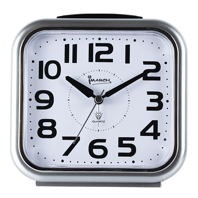 IMSH BM12401-SV Table Alarm Clock Easy Read Silence
