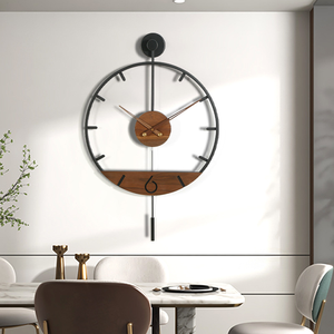 Orologio da Parete con Pendolo, Decorazione Minimalista di Alta Qualità con Texture - Product Image 1