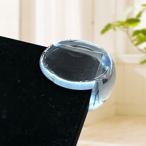 PRODIGY CP03 Produits de sécurité pour bébé Couverture en plastique adhésif Table ronde et carrée Bord transparent Protecteur d'angle en silicone - Product Image 1