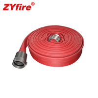 Tuyau d'incendie ZYfire homologué, caoutchouc flexible de qualité supérieure, longueur 15 m, pression de service 15 bars, pour équipement de lutte contre l'incendie certifié