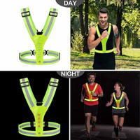 USB Veste Securite LED Rechargeable Réfléchissant Lumineux Vestes et Gilets Glow in the Dark LED Child Traffic Safety Vest Belt