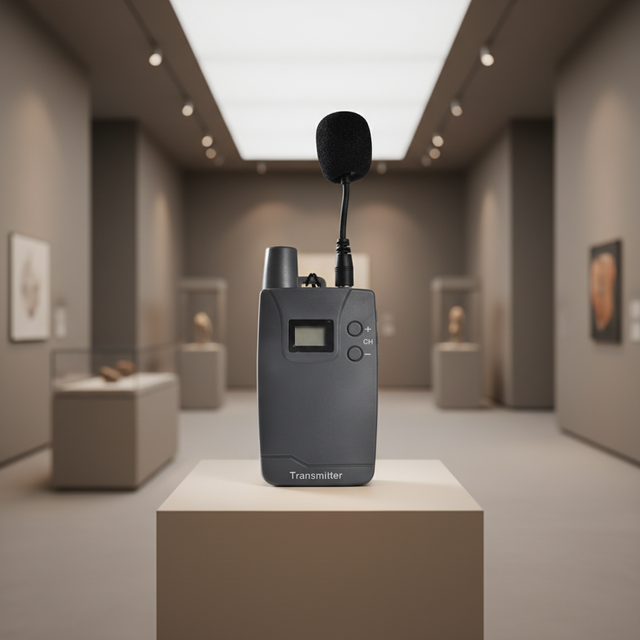 Multi-channel Waterproof Wireless Tour Guide System with 1500mAh Battery 200m Range AA Battery Powered for Restaurant Use