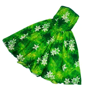 Оптовая продажа, HS00021, зеленая юбка с цветочным принтом, модные аксессуары для девочек, юбка для Гавайских танцев, украшение для вечеринки