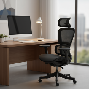 เก้าอี้สำนักงานตาข่ายเออร์โกโนมิกส์พนักพิงสูง รับน้ำหนักได้ 300 ปอนด์ เก้าอี้ผู้บริหารแบบหมุนได้ ปรับพนักพิงศีรษะได้ ที่วางแขน 4D รองรับหลังส่วนล่าง - Product Image 2