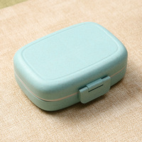 Boîte à pilules portable en plastique à 9 compartiments, étanche à l'humidité, avec impression de logo disponible
