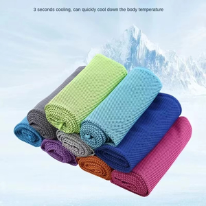 Circular Quick-Drying Microfiber Towel Sport Fitness <b>Beach</b> <b>Accessory</b> with Silicone Wrap for Cooling by Sportyfit - Product Image 6