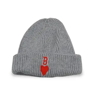 Großhandel Custom High Quality Winter Strick mütze Stickerei Jacquard Logo Warm Strick Beanie Cap Winter hüte