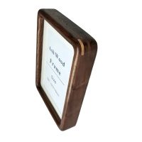 Cadre photo A4 en noyer noir massif de qualité supérieure, en bois véritable, pour décoration de bureau et murale, vente en gros directe usine