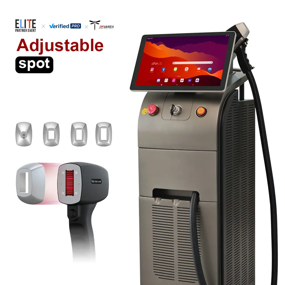 Cloud computing 2025 Hot Dual or one Heads Ice Titanium CE TUV ISO Hair Removal Diode Laser 1600-2000W 755 808 940 1064nm 4 wave