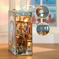 Kit de bricolage 3D en bois écologique TQ143 pour scènes de rue de Venise, Italie, miniatures, serre-livres, jouets de maison de poupée, puzzle - Pour des rêves vénitiens