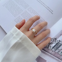 KAMMY Bagues unisexes tendance de luxe en argent 925 plaqué or 18 carats avec perles d'eau douce de 7,5-8 mm, design géométrique torsadé, pour usage quotidien