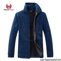 Chaqueta polar de hombre con cremallera completa, cuello alto, cálida, softshell, para exteriores, invierno, venta al por mayor, OEM