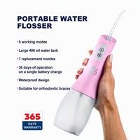 7 Conseils pour Plusieurs Utilisateurs et Besoins : Hydropulseur Dentaire pour le Nettoyage des Dents, des Gencives, des Appareils Orthodontiques, Soins Dentaires, Alimentation Électrique avec 5 Modes