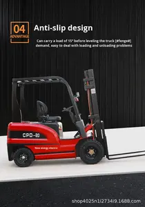 אנרגיה חדש ג 'ונצ' י XC-10 מלגזה חשמלי 2 טון קטן באופן אוטומטי מלא סוללה ליתיום הידראולי להרים האחיזה משאית ארבעה גלגל - Product Image 6