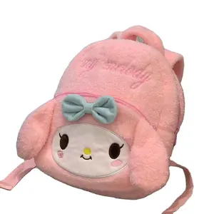 Plush Backpack Kawaii my melody Cinnamon plush bag Fluffy 3D School Lovely Cartoon Cinnamoroll My Melody Bags Gifts