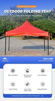 Tentes cloche de culture 2x2m, 2.5x2.5m, 3x3m, auvent rigide pour toit, tente de camping pour la pêche, les mariages