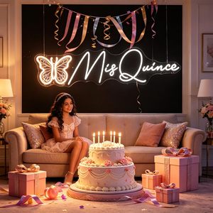 Letrero <span class=keywords><strong>de</strong></span> Neón 'Mis Quince', Decoración <span class=keywords><strong>de</strong></span> Pared, Letrero LED <span class=keywords><strong>de</strong></span> Neón Personalizado 'Mis Quince', Regalos <span class=keywords><strong>de</strong></span> Cumpleaños, Letreros <span class=keywords><strong>de</strong></span> Neón Personalizados - Product Image 3