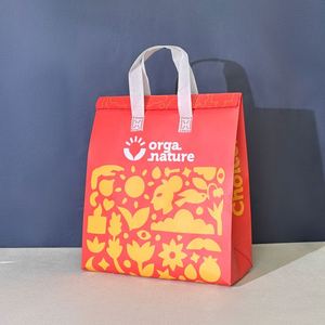 Sac isotherme personnalisé écologique avec logo, recyclable, en non-tissé, pour le déjeuner, à emporter, pour sandwich, gâteau, pain, pique-nique, nourriture - Product Image 4