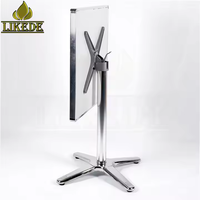 Pieds de table pliants en aluminium avec plateau rabattable, pieds en métal pour tables à manger, restaurants, cafés, usage extérieur et commercial