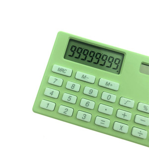 Ultra Thin Card Calculator 8 Digits Battery Powered ABS Material Yellow Color For Everyday Use - Product Image 4