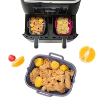 Plateau de cuisson pliable en silicone pour friteuse à air, facile à utiliser, compatible four et micro-ondes, moules à pain pour la maison et les voyages en plein air, camping