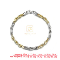 TIANYIDA Bracelet Serpent Multicouche Torsadé en Argent Sterling 925 de Luxe, Bijou Rond Lesté Plaqué Or