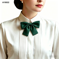 Nœud Papillon Rose Jaune Bleu Marine Taille Moyenne pour Femme, Certifié GRS, en Polyester Recyclé, pour Uniforme d'Entreprise
