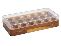 Support à œufs en bois pliable en gros, 36 trous, fait à la main, support de rangement en bois pour la cuisine, plateau à œufs