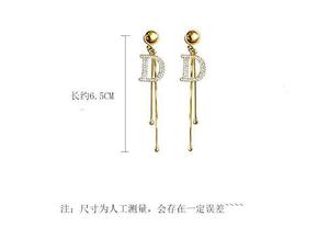 Nouvelle Arrivée Lettre D Gland Designer Boucles D'oreilles Collection Bijoux De Luxe Strass 925 Boucles D'oreilles En Argent Dernier <span class=keywords><strong>Catalogue</strong></span> - Product Image 6