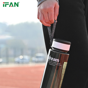 Ifan Lọc chai nước nhựa xử lý xách tay motivational Chai Nước thời gian Maker Workout thể thao phòng tập thể dục chai nước - Product Image 6