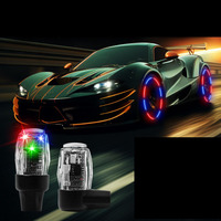 Lumières LED pour moyeu de roue Lampe de nuit à valve rechargeable automatique Lampe décorative pour pneu colorée et explosive pour moto