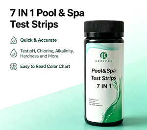 Bandelettes de test pour piscines W-7, test de 7 paramètres, bonne qualité, kit de test de l'eau de <span class=keywords><strong>piscine</strong></span> - Product Image 1
