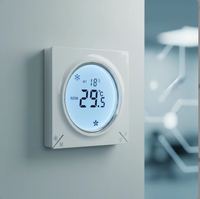 Panneau de commande de thermostat à écran LCD extra-large pour unité de ventilation, climatisation centrale, chauffage au sol, télécommande en plastique ABS
