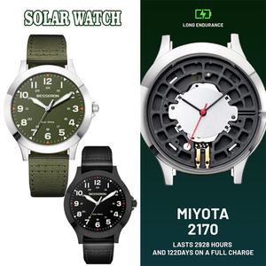 Montre de plongée solaire de luxe écologique de marque supérieure pour hommes, montre-bracelet étanche lumineuse, logo personnalisé, fabricants de montres pour hommes - Product Image 3