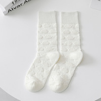 Chaussettes décontractées en coton BV Green Winter, en tissu éponge tridimensionnel antidérapant, longues, épaisses, couleur unie, tendance