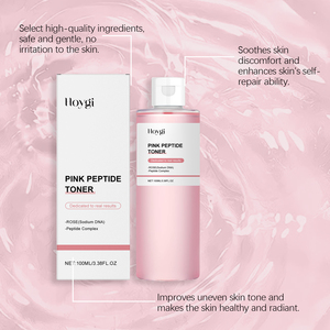 Tónico Facial Rosa con Oligopéptido-1 y Vitamina C, Hidratante, Calmante, con Péptidos, Cuidado de la Piel Coreano, Exfoliante - Product Image 4