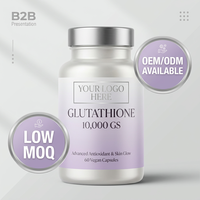 Suplemento de Vitamina 10000GS de Marca Privada OEM, Antioxidante Avanzado para el Brillo de la Piel, Blanqueador, Alto en Proteínas, 60 Cápsulas Veganas Blandas