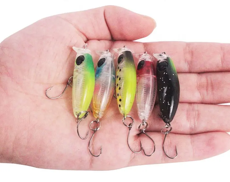 Em Estoques Mini Minnow 3.9cm 2g Abs Plástico Flutuante Pesca Hard Lure Artificial Stream River Trout Bait