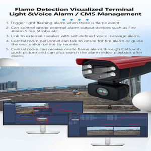 Telecamera di Sicurezza AI 5MP per Rilevamento Incendi, Rilevamento Fumo e Fiamma, Allarme Temperatura, Audio Bidirezionale, IR 30m, PoE/DC12V, Impermeabile IP67 - Product Image 2