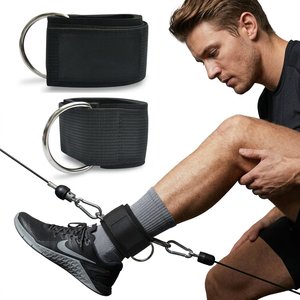 Sangles de cheville de fitness robustes de haute qualité avec rembourrage en néoprène, douces, respirantes et protectrices pour l'entraînement de force des jambes - Product Image 1