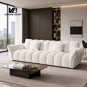 Divano in Tessuto Curvo Stile Italiano di Alta Gamma VL, Set Divano Componibile Moderno, Arredamento per Soggiorno - Product Image 2