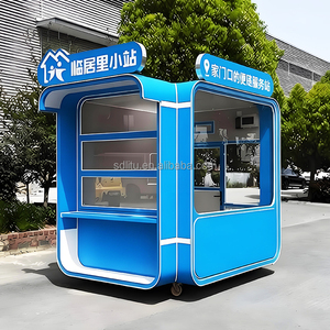 Kiosque de service mobile extérieur personnalisé en gros, stand de vente préfabriqué sur roues pour parcs, places publiques et espaces publics - Product Image 6