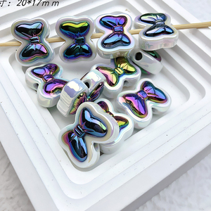 200pcs <strong>Black</strong> and White Contrast Acrylic Round <strong>Beads</strong> Sweet Cool Butterfly Love Resin <strong>Beads</strong> for DIY Hand Stringing - Product Image 6