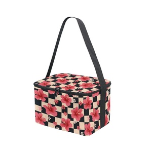 Hawaii Checkered Design Simple Small Portable Cooler Bag Custom Logo Eco-Friendly Insulated Cooler Bag for Family Camping Picnic - Product Image 4