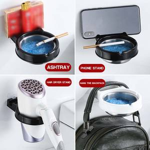 Cenicero de moda montado en la pared del baño sin perforar Cenicero multifuncional creativo soporte para teléfono móvil - Product Image 4