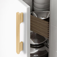 Poignées de meuble plates en aluminium massif, finition or brossé et noir mat, extrémités étagées, pour tiroirs, quincaillerie moderne pour cuisine et armoire