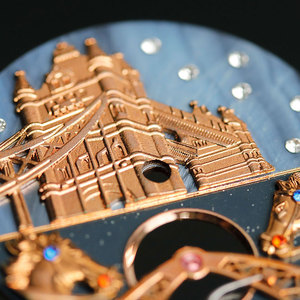 Personalizado convexo 3D reloj Dial Logo Animal patrón 35mm latón grabado diamante ajuste para reloj diales piezas fabricante - Product Image 4