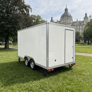 Remolque de Comida Móvil para Negocios, Carrito de Venta Ambulante Multifuncional de 4 Ruedas para Dulces, Papas Fritas, Hot Dogs, Kiosco de Calle, Servicio de Catering Comercial - Product Image 4